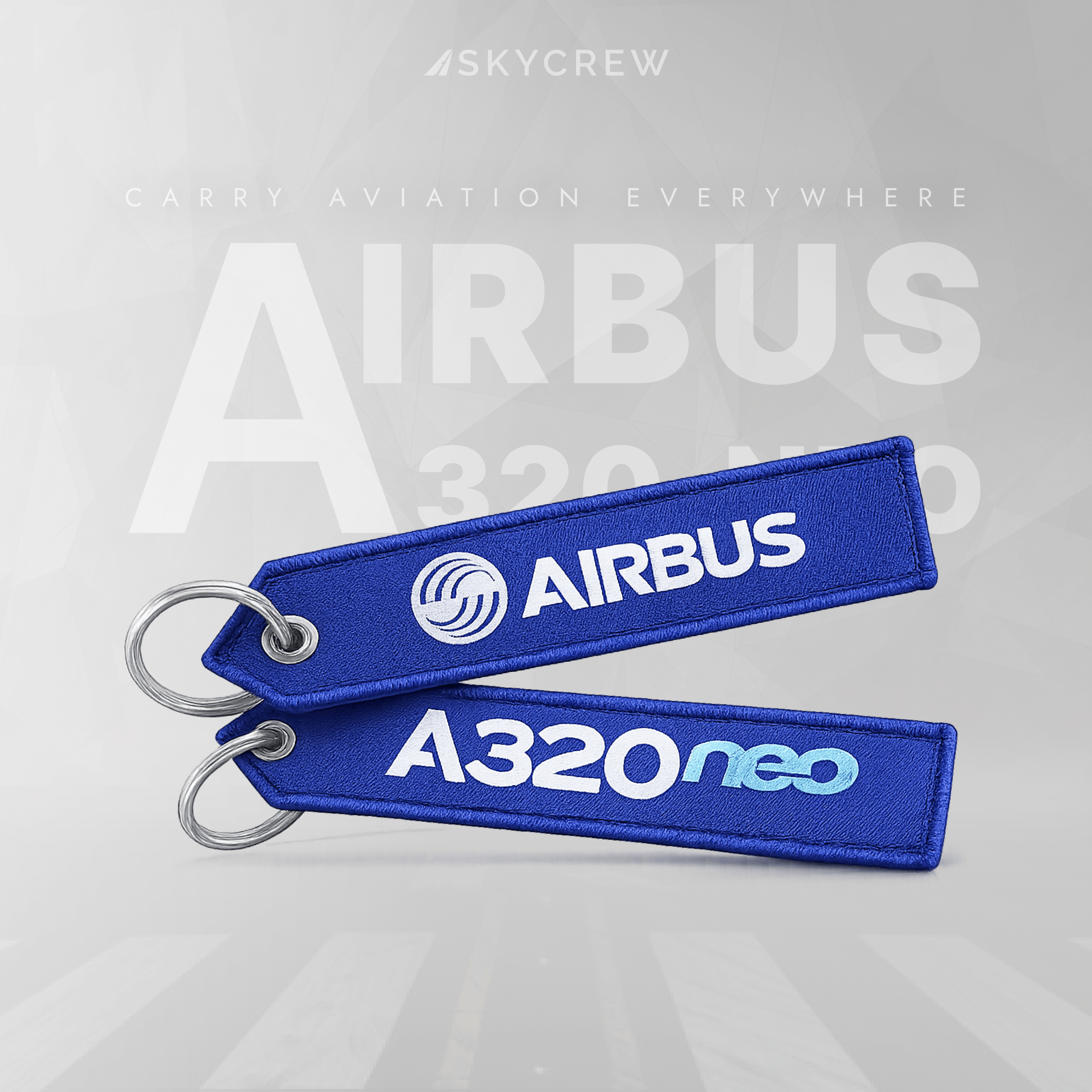 Aviation Aircraft Embroidered Keychain