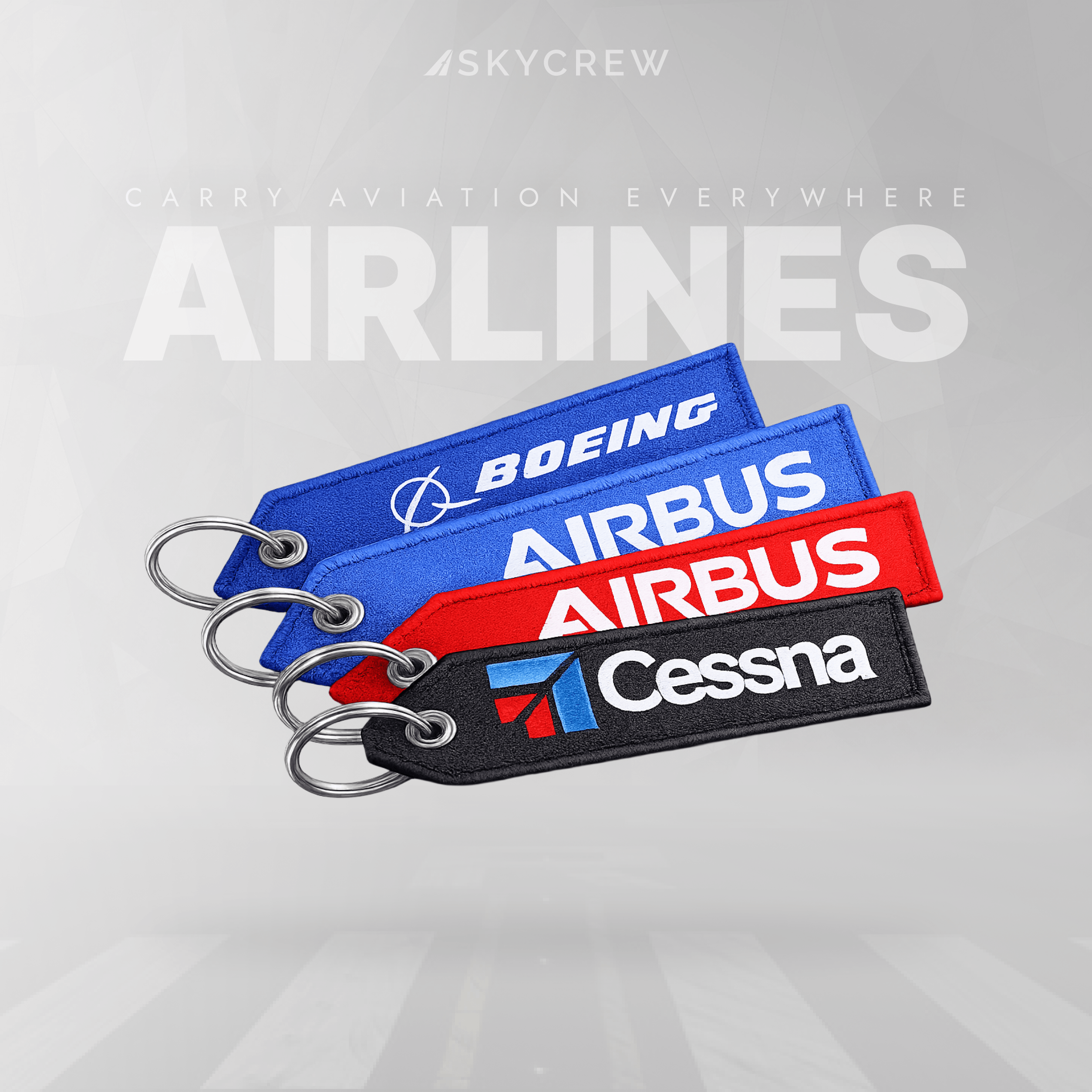 Airline Embroidered Keychain