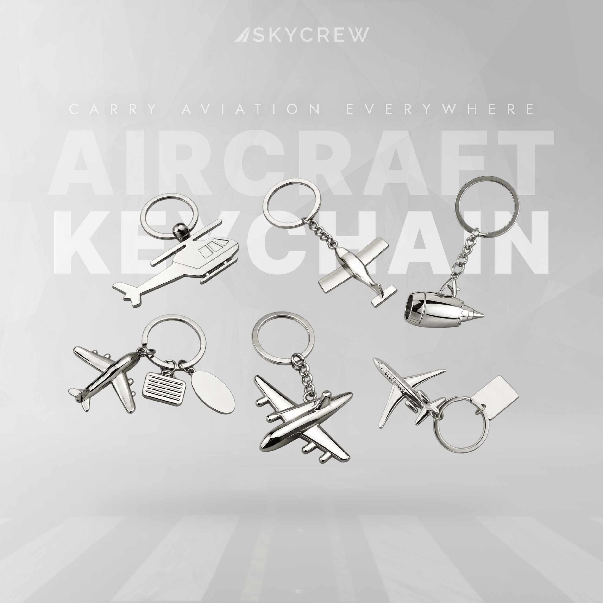 Aircraft Metal Keyrings